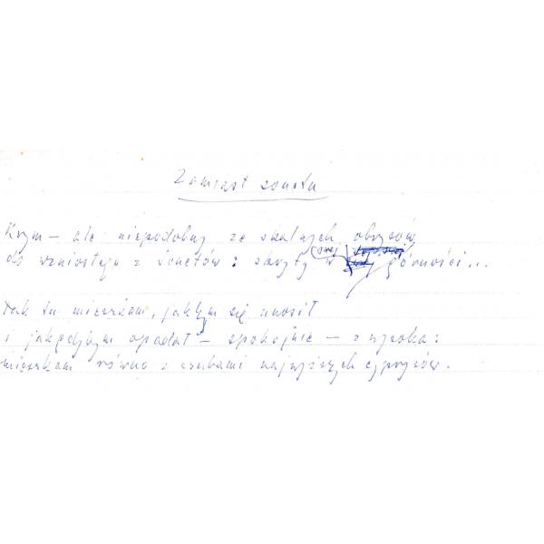 IV13 Zamiast sonetu